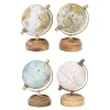 Mappamondo con base in legno 8x10xh13 cm mappe assortite