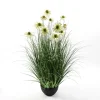 Margherite finte in vaso 90 cm bianco