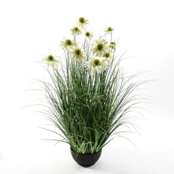 Margherite finte in vaso 90 cm bianco