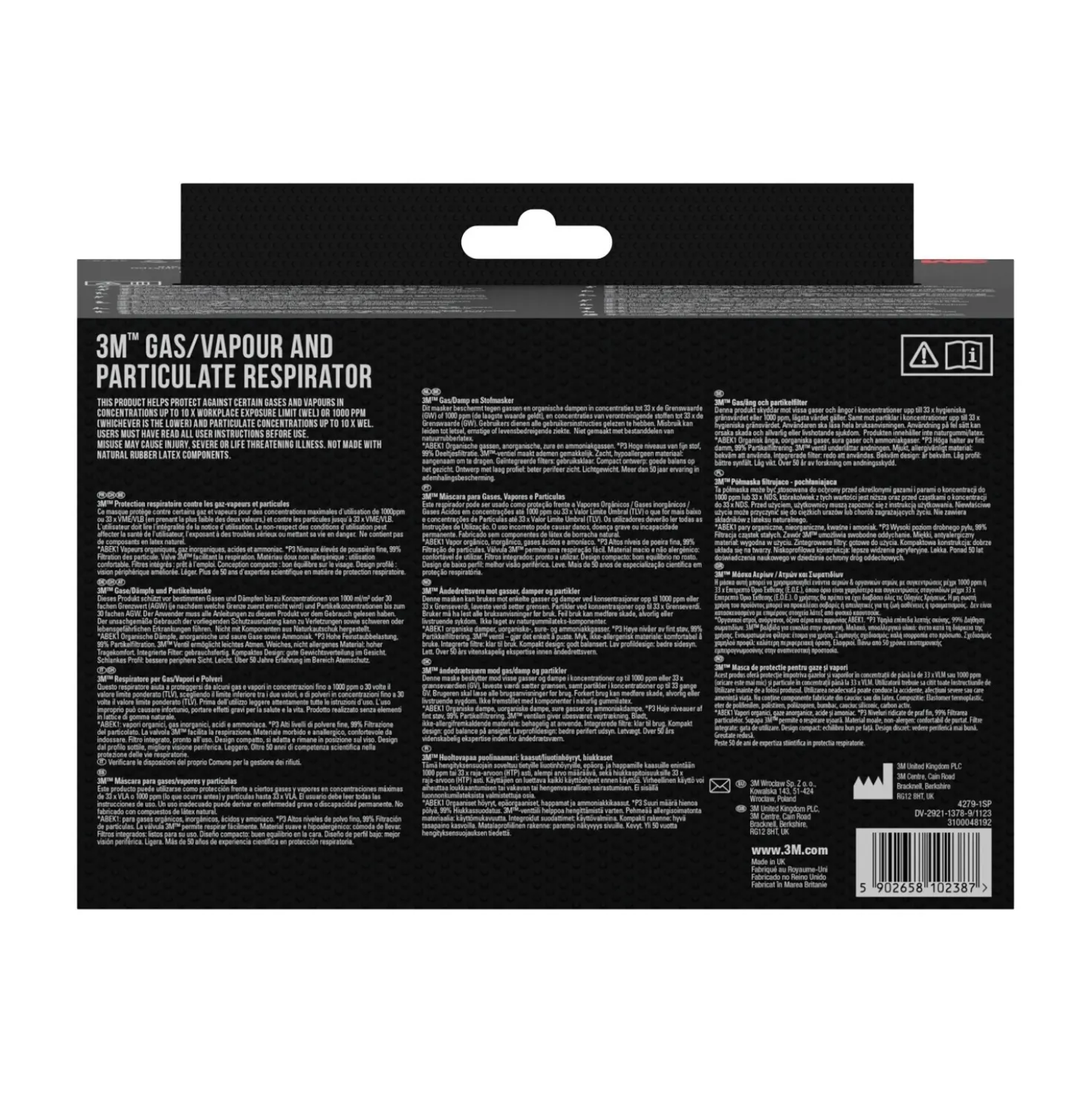 Maschera 4279 + ABEK1P3 3M Blu scuro 1 pz