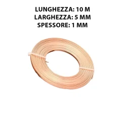 Matassina da 10 m di filo in alluminio piatto rame