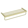 Mensola bagno a coste Idrostile 628x121 mm oro spazzolato