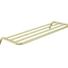 Mensola bagno a coste Idrostile 616x89 mm oro spazzolato