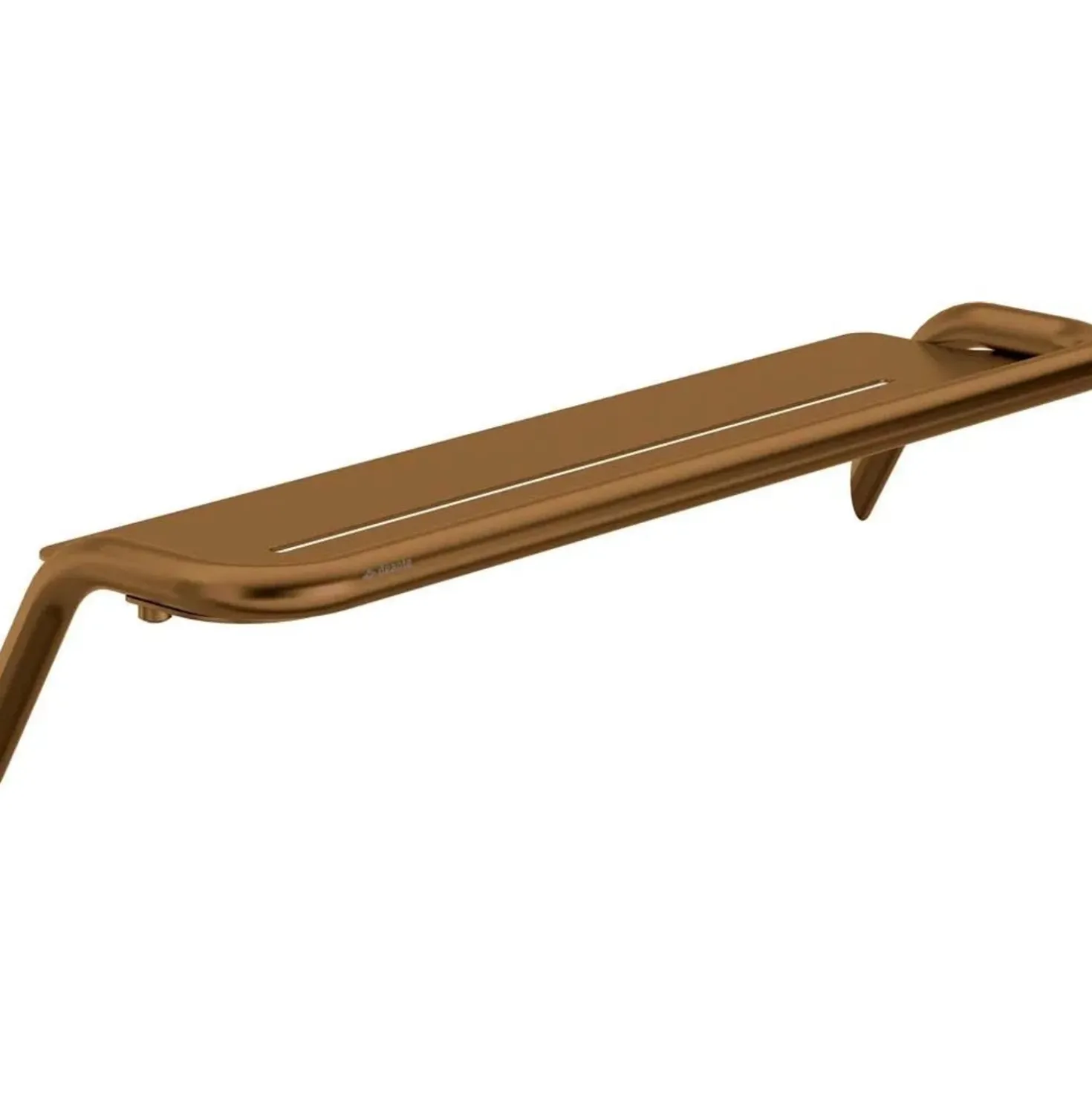 Mensola bagno a parete Idrostile 436x89 mm bronzo spazzolato