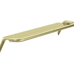 Mensola bagno a parete Idrostile 436x89 mm oro spazzolato