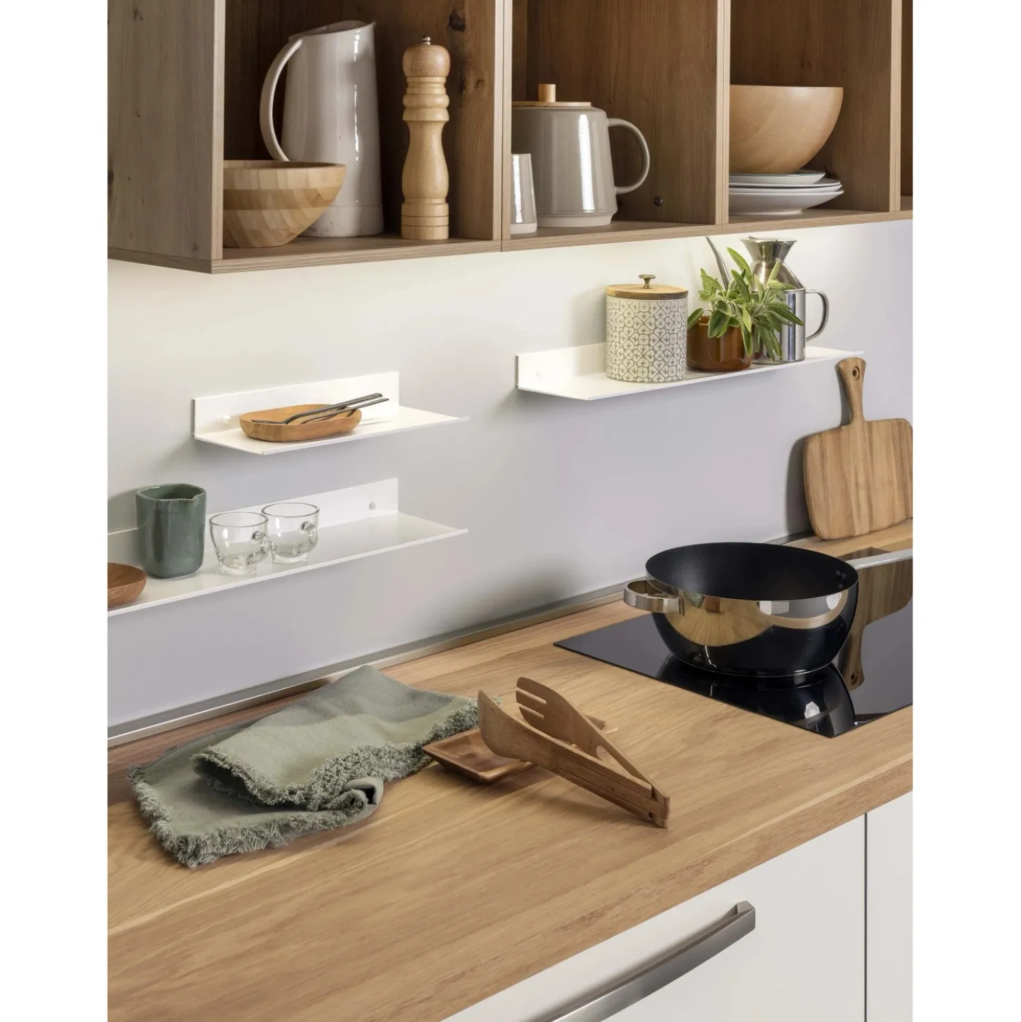 Mensola bagno Alluminia Format 30x13 cm bianco