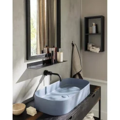 Mensola bagno Alluminia Format 30x13 cm nero