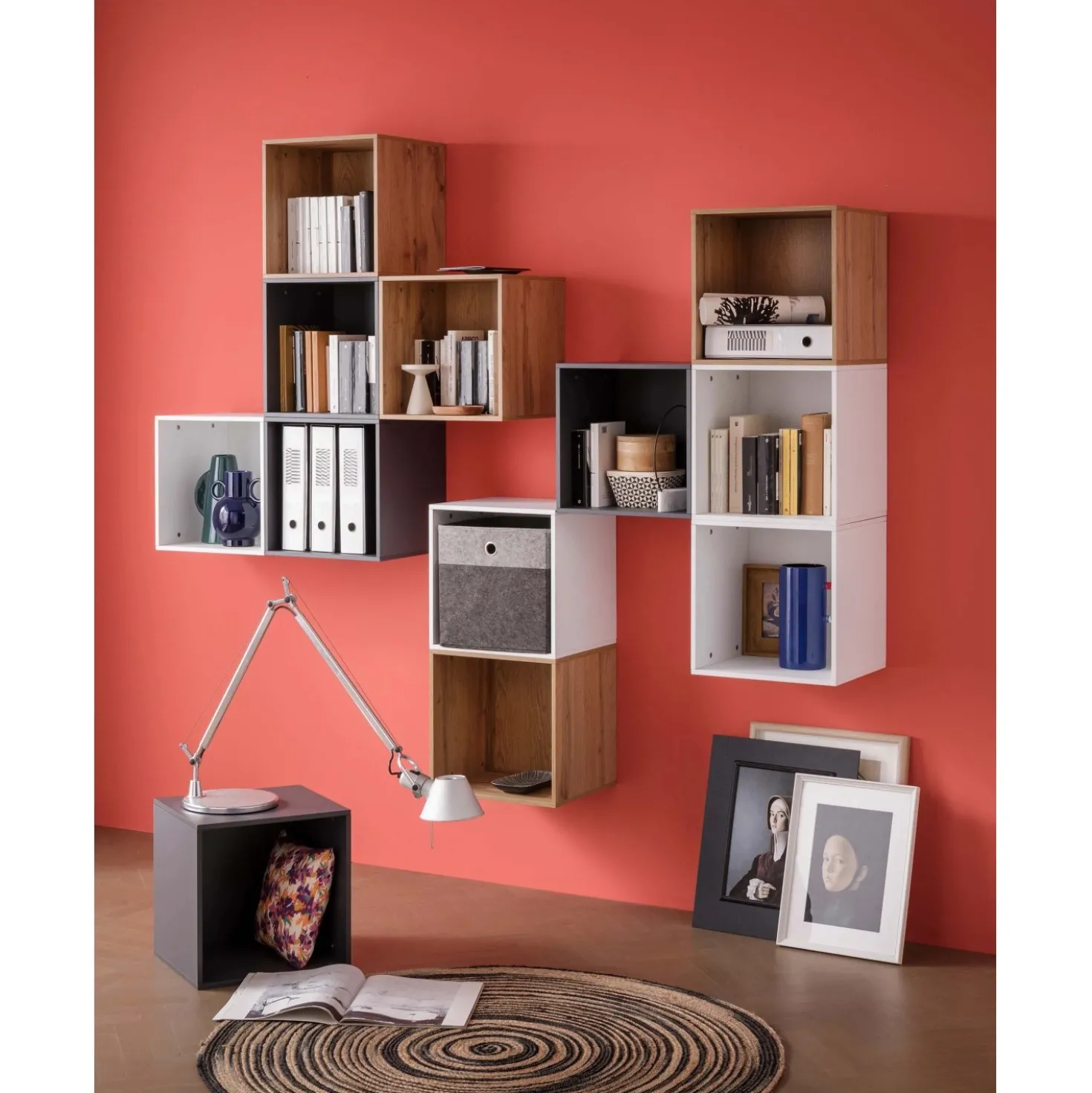 Mensola Cubix Format in legno bianco opaco