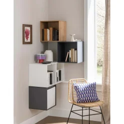 Mensola Cubix Format in legno bianco opaco