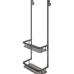Mensola doccia Idrostile con ganci 276x762 mm titanio