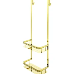 Mensola doccia Idrostile con ganci 276x762 mm oro