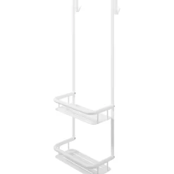 Mensola doccia Idrostile con ganci 276x762 mm bianco