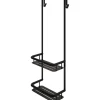 Mensola doccia Idrostile con ganci 276x762 mm nero