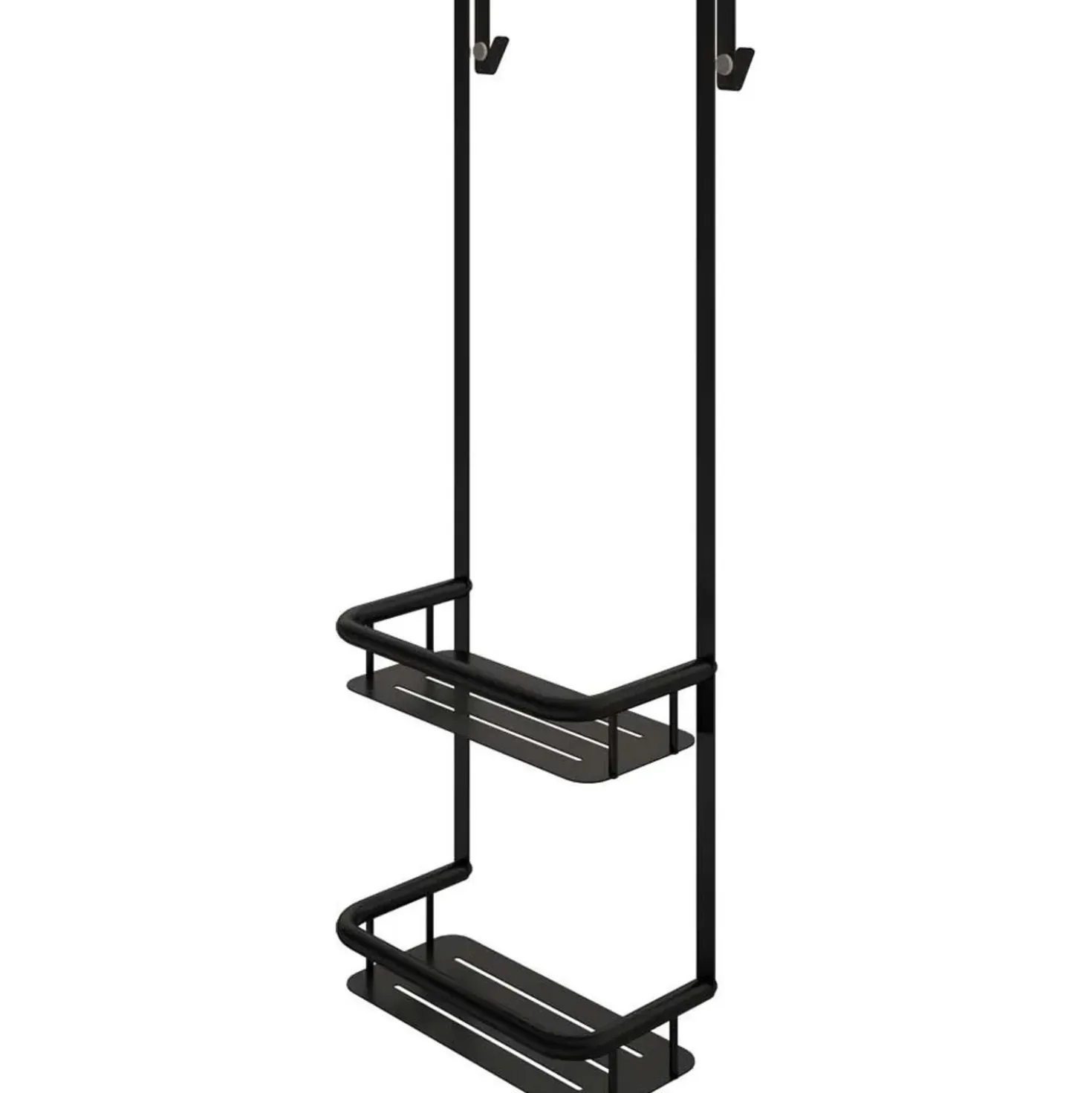 Mensola doccia Idrostile con ganci 276x762 mm nero