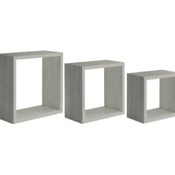 Mensola in legno Incubo 35x35x15,5 cm rovere grigio