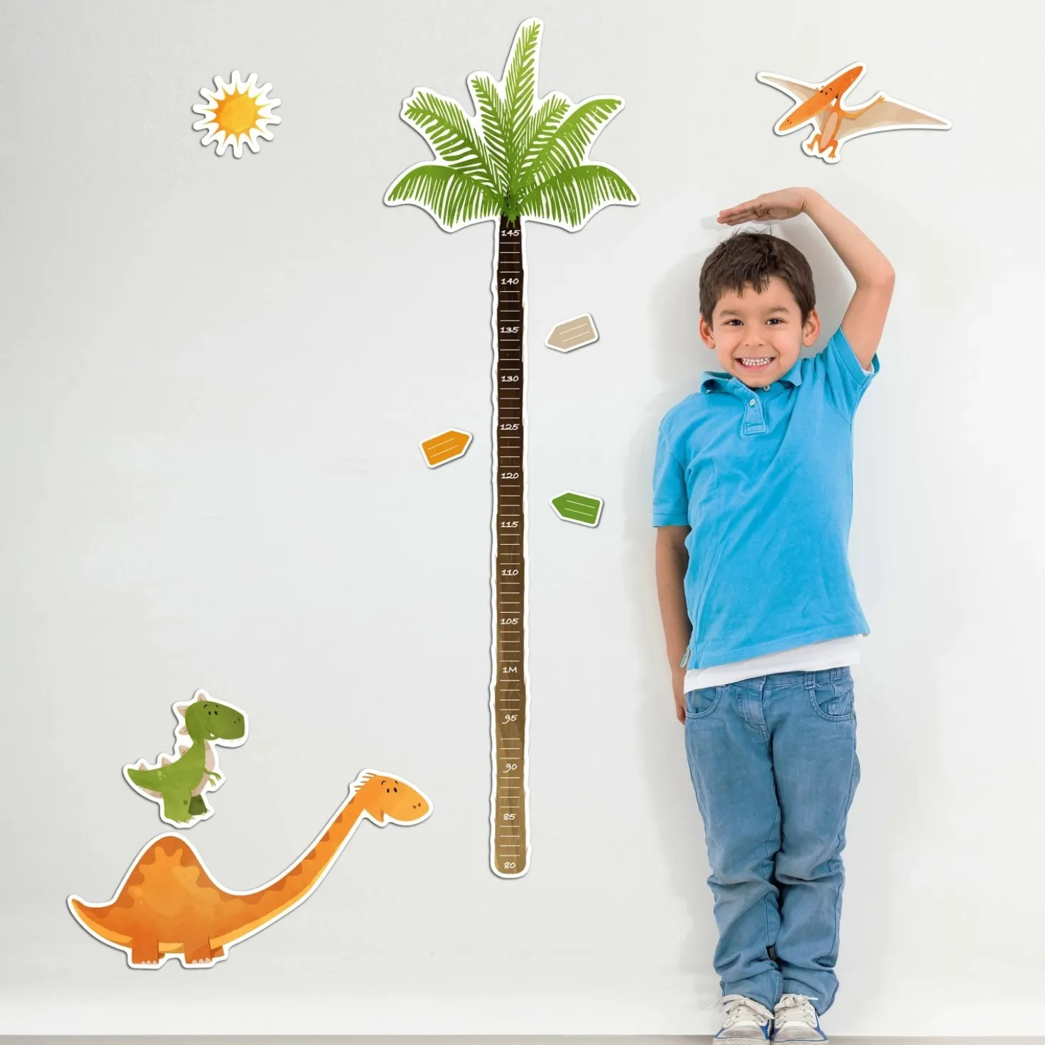 Metro della crescita adesivo in gomma Dinosaurs