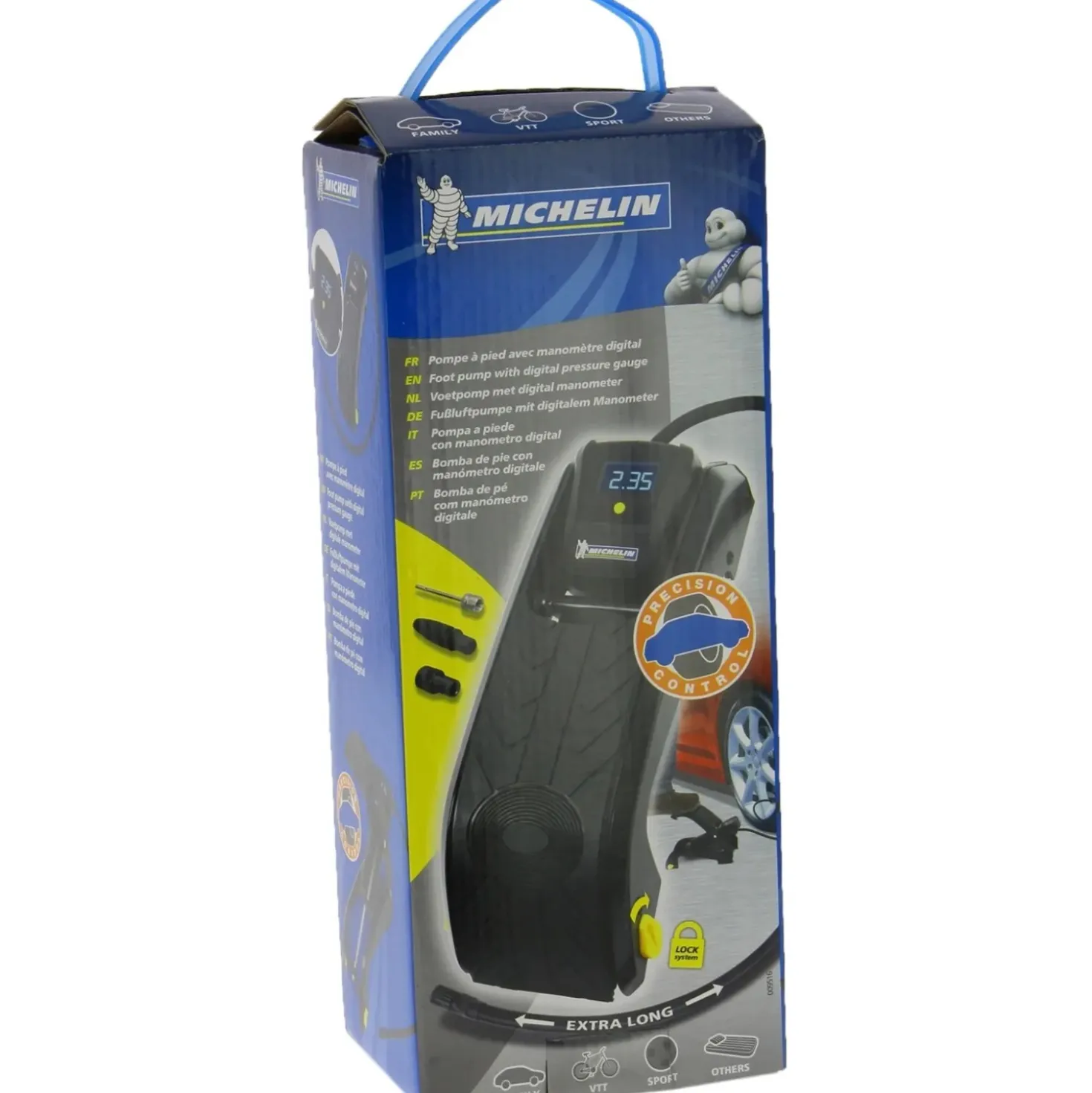 MICHELIN pompa a piede con manometro digitale