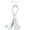 Mini prolunga salvaspazio, spina 10A, H05VV-F 3G0,75 -10A 50cm. Bianco