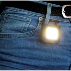 Mini torcia multifunzione ricaricabile USB con moschettone