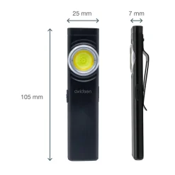 Mini torcia ULTRA SLIM LED COB USB C 500 lm in Alluminio Aeronautico