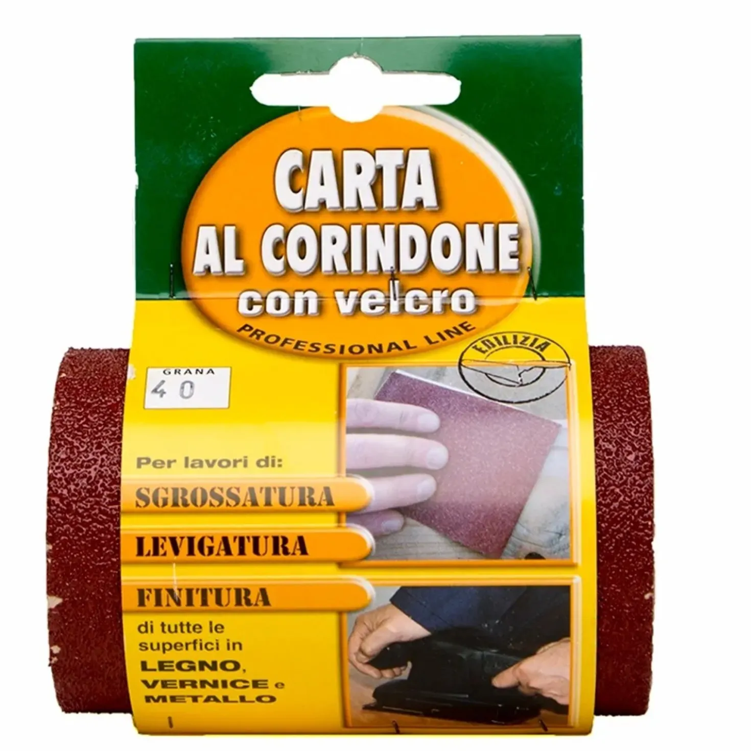Minirotolo abrasivo velcrato grana 40