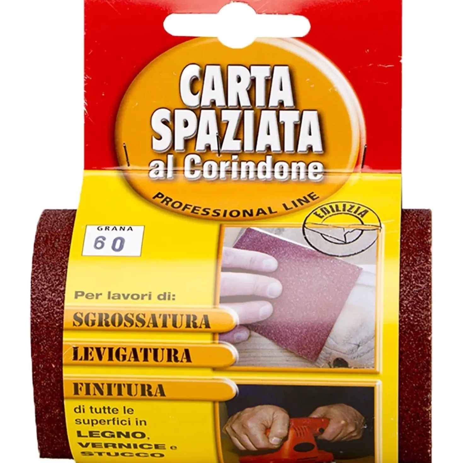 Minirotolo carta abrasiva al corindone grana 60