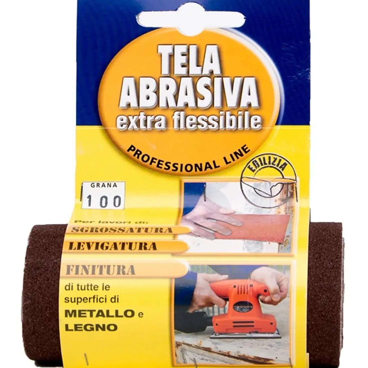 Minirotolo tela abrasiva grana 100