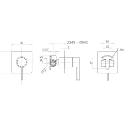 Miscelatore incasso doccia Rainbow 1 via cromo