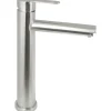 Miscelatore lavabo Alacranes alto acciaio spazzolato L31,5xP20xH6cm