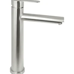 Miscelatore lavabo Alacranes alto acciaio spazzolato L31,5xP20xH6cm