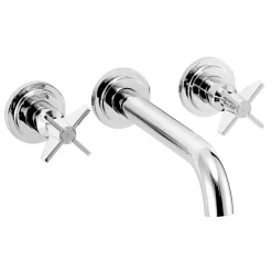 Miscelatore lavabo Madruga a incasso a parete cromo H70 L270 P270 mm
