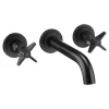 Miscelatore lavabo Madruga a incasso a parete nero H70 L270 P270 mm