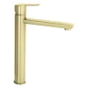Miscelatore lavabo Rodas alto oro spazzolato H70 L265 P495 mm