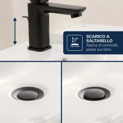 Miscelatore monocomando per bidet Grohe Dice nero opaco