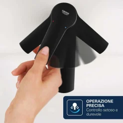 Miscelatore monocomando per bidet Grohe Dice nero opaco