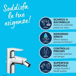 Miscelatore monocomando per bidet GROHE QUICKFIX Start Edge