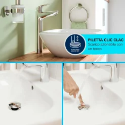 Miscelatore monocomando Swift per lavabo tg XL cromo