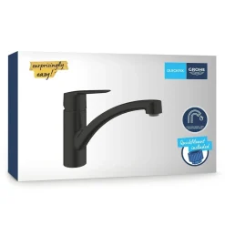 Miscelatore per lavello monocomando Grohe QuickFix Start Nero