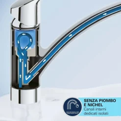 Miscelatore per lavello monocomando Grohe QuickFix Start Nero