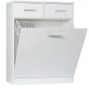 Mobile bagno a terra con portabiancheria 60x78 cm bianco