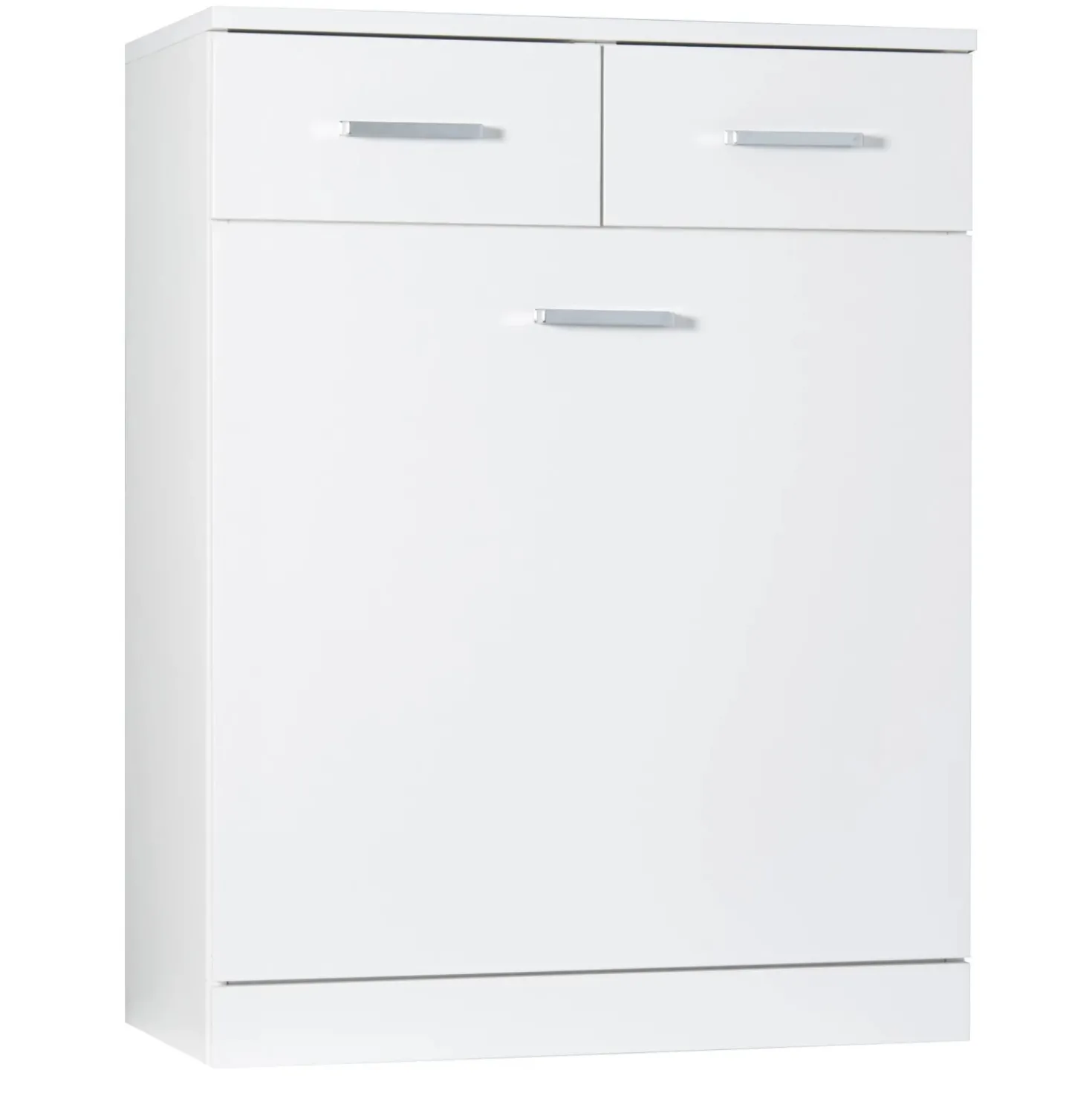 Mobile bagno a terra con portabiancheria 60x78 cm bianco