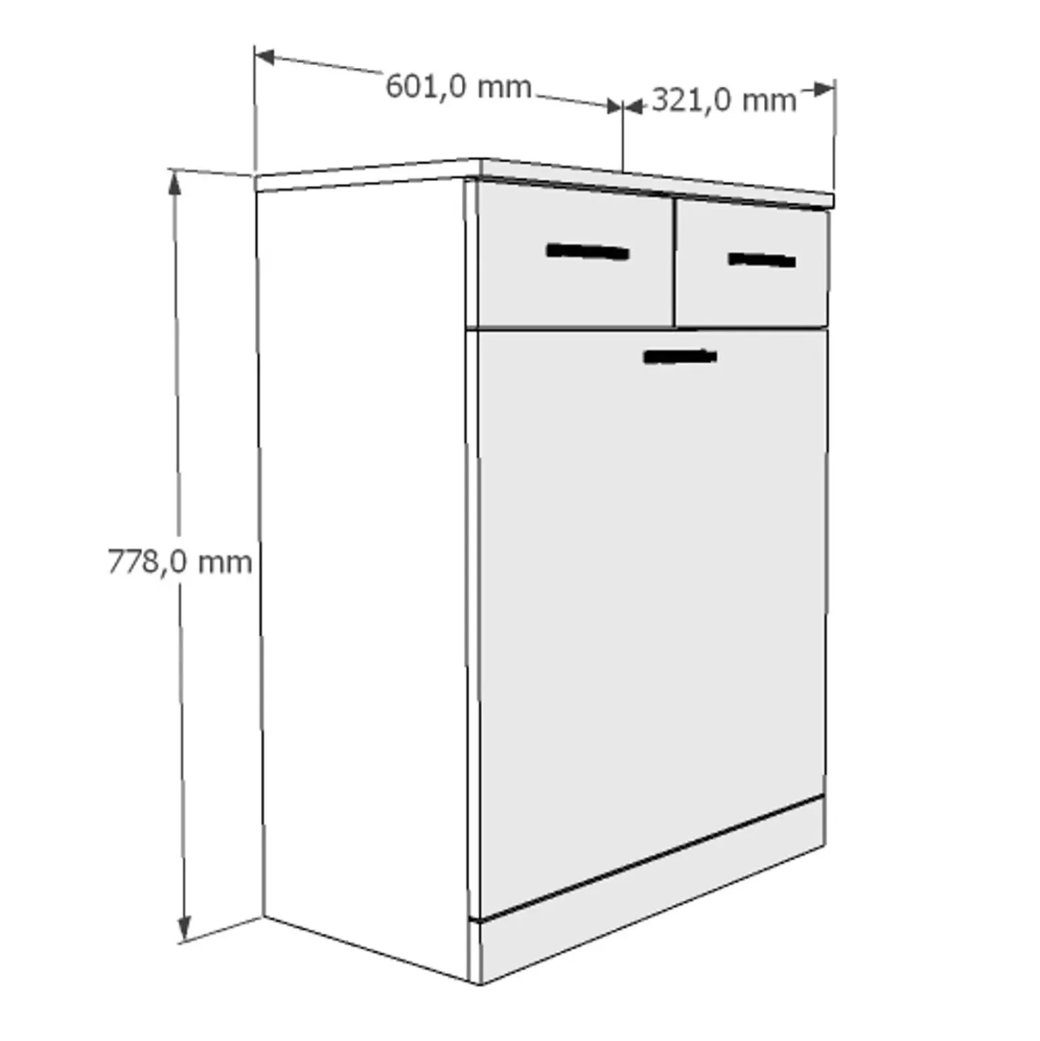 Mobile bagno a terra con portabiancheria 60x78 cm bianco