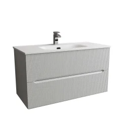 Mobile bagno base con lavabo in ceramica sospeso Zeus 101x46 cm opaco
