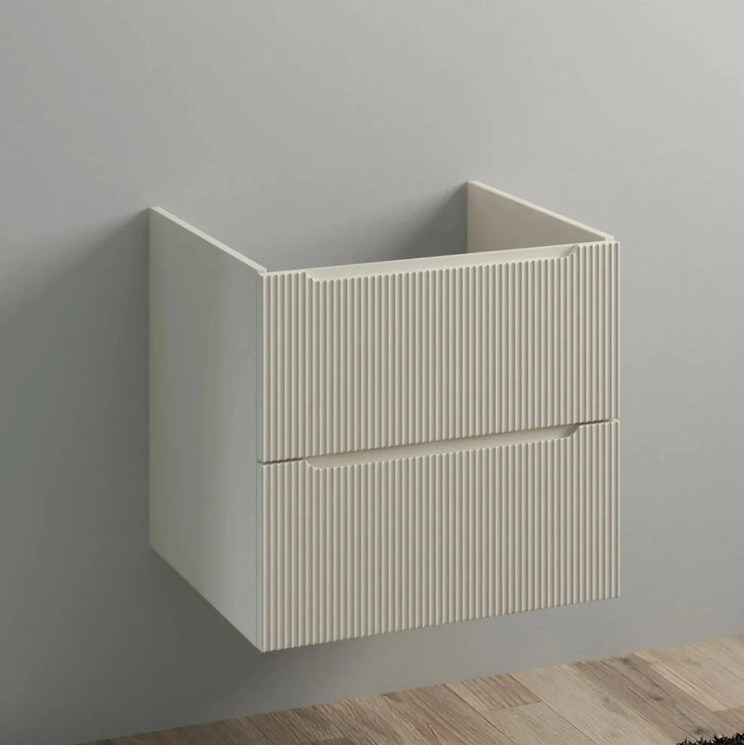 Mobile bagno base lavabo sospeso Dune 59x54x45 cm bianco crema