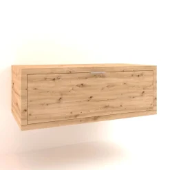 Mobile bagno base lavabo sospeso 110 cm rovere/rovere