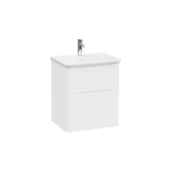 Mobile bagno base lavabo sospesa 2 cassetti Integra Round 60 cm matt white