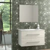 Mobile bagno base lavabo sospeso Mary 90x46 cm bianco larice