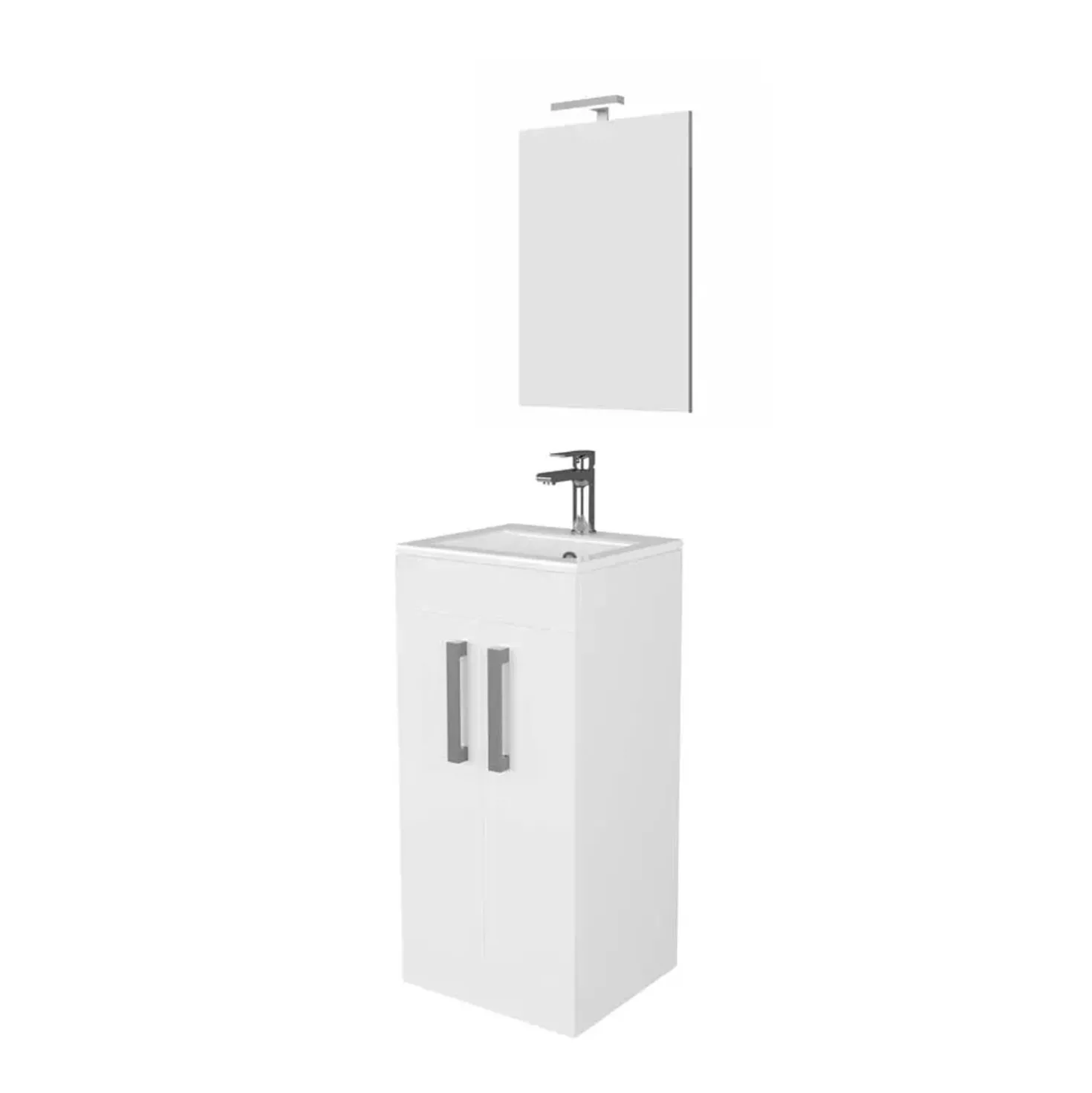 Mobile bagno base lavabo a terra Minitower 45x87x38 cm bianco