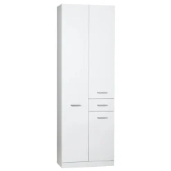 Mobile bagno colonna a terra 60x180 cm bianco lucido