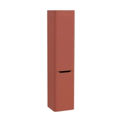 Mobile bagno colonna sospesa con portabiancheria Integra Round 40x180 cm terra
